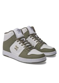 Sneaker DC Shoes "Manteca 4 Hi", Herren, Gr. 11,5(45), wei&szlig; (wei&szlig;, olive), Obermaterial:51.34% Leder, 48.66% Synthetikmaterial;, Schuhe Sneaker