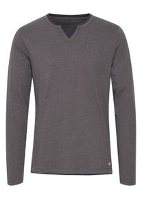 Rundhalsshirt Blend "Rundhalsshirt BHLeonas", Herren, Gr. XL, grau (pewter mix), Obermaterial: 80% Baumwolle CO. 20% Polyester PES., Shirts Rundhalsshirt