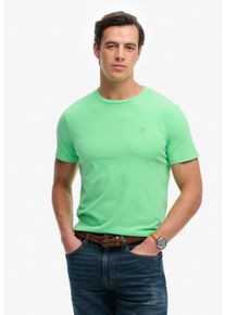 Rundhalsshirt Superdry "CLASSIC ESSENTIAL NEON TEE", Damen, Gr. XL, acid gr&uuml;n, Single Jersey, Obermaterial: 100% Baumwolle, unifarben, relaxed fit normal, Rundhals, Shirts Rundhalsshirt