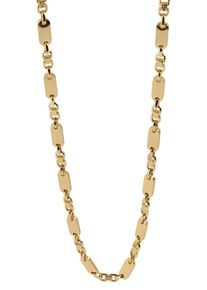 Adelia&acute;s Gliederkette ADELIA&acute;S "Unisex Halskette &iquest; Plattenkette aus Edelstahl 60 cm" Gr. 60, gold, Halsketten, Damen, Edelstahl, Gliederkette