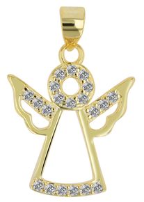 Adelia&acute;s Kettenanh&auml;nger ADELIA&acute;S "Damen Anh&auml;nger &iquest; Engelanh&auml;nger aus 925 Silber mit Zirkonia", gold, Schmuckanh&auml;nger, Damen, Kettenanh&auml;nger