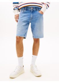 Shorts Tommy Jeans "SCANTON", Damen, Gr. 30, N-Gr, denim medium, Denim/Jeans, Obermaterial: 81% Baumwolle, 18% Lyocell, 1% Elasthan, unifarben, regular fit kurz, Hosen Shorts, Regular fit mit Taschen