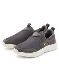 Sneaker John Devin "Freizeitschuh, Halbschuh, Slipper, Turnschuh, Slip-On-Sneaker", Herren, Gr. 40, grau, Obermaterial: 70% Textilmaterial, 30% Lederimitat. Decksohle: 100% Textilmaterial. Futter: 100% Textilmaterial. Laufsohle: 100% Synthetik, unifarben, Basic, Schuhe Sneaker, zum Reinschl&uuml;pfen Unisex VEGAN