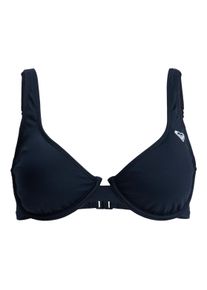B&uuml;gel-Bikini-Top Roxy "Solid Essentials", Damen, Gr. XXL, Cup B, anthrazit, Obermaterial: 85% Microfaser, 15% Elasthan;, Bikini-Oberteile B&uuml;gel-Bikini-Top