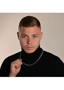 Adelia&acute;s Gliederkette ADELIA&acute;S "Unisex Halskette aus Edelstahl 50 cm" Gr. 50, silber, Halsketten, Damen, Edelstahl, Gliederkette