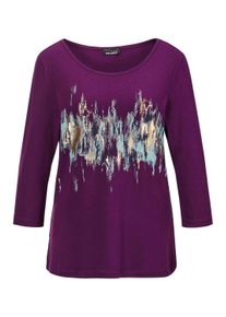 Print-Shirt GOLDNER "Shirt", Damen, Gr. 46, pink (beere), Obermaterial: 95% Viskose CV. 5% Elasthan EL., normal, Tubular, Shirts Print-Shirt, stretchbequemer Viskosejersey