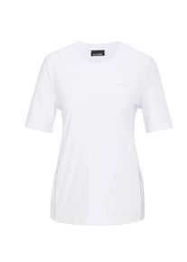 Kurzarmshirt GOLDNER "Sport-Shirt mit Reflektoren", Damen, Gr. 48, wei&szlig;, Obermaterial: 92% Polyester PES. 8% Elasthan EL., normales B&uuml;ndchen, Shirts Kurzarmshirt, mit Reflektoren im Vorderteil f&uuml;r gute Sichtbarkeit in der D&auml;mmerung und Dunkelheit