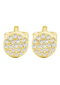 Adelia&acute;s Paar Ohrstecker ADELIA&acute;S "Damen Ohrringe &iquest; Ohrstecker aus 925 Silber mit Zirkonia", gold, Ohrringe, Damen, Silber 925 (Sterlingsilber), Paar Ohrstecker