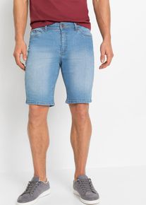 bonprix Stretch-Jeans-Bermuda in Regular-Fit (2er Pack), blau, Gr.54, Praktisches 2er-Pack klassische 5-Pocket-Bermudas im Straight Fit mit kontrastierenden N&auml;hten, angesagten Used-Effekten, 98% Baumwolle