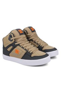 Sneaker DC Shoes "Pure High-Top", Herren, Gr. 6,5(38,5), grau, tan, orange, Obermaterial:Obermaterial: Leder / Futter: Textil / Au&szlig;ensohle: Gummi;, Schuhe Sneaker