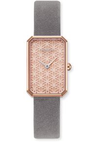 Quarzuhr Engelsrufer "Lebensblume", grau, Armbanduhren, Damen, Quarzuhr, Armbanduhr, Damenuhr, Lederarmband, analog