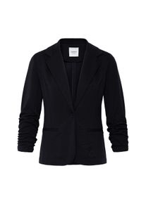 Jackenblazer oxmo "Jackenblazer OXNTanja", Damen, Gr. XS, meteorite, Obermaterial: 71% Polyester PES. 26% Viskose CV. 3% Elasthan EL., Blazer Jackenblazer