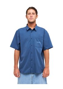 Kurzarmhemd Quiksilver "YG Lithium", Herren, Gr. XXL, US-Gr&ouml;&szlig;en, schwarz denim, Obermaterial: 100% Microfaser;, Hemden Kurzarmhemd