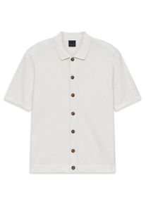 Poloshirt Bugatti, Herren, Gr. XL, 20, ecru, 50% Baumwolle, 50% Polyester, unifarben, regular fit, ohne Ausschnitt, Shirts Poloshirt, Regular Fit aus Baumwoll-Mix