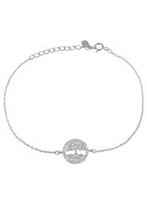 Adelia&acute;s Armband ADELIA&acute;S "Damen Armband &iquest; Lebensbaum aus 925 Silber mit Zirkonia 17 cm" Gr. 17, silber, Armb&auml;nder, Damen, Silber 925 (Sterlingsilber), Armband