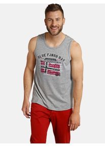 Muskelshirt Jan Vanderstorm "Tanktop OLOF", Damen, Gr. XL, grau (grau melange), Obermaterial: 93% Baumwolle CO. 7% Polyester COOLMAX PES(Coolmax)., Tops Muskelshirt