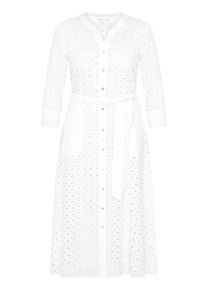 BETTY & CO Hemdblusenkleid BETTY & CO "Hemdblusenkleid mit Bindeg&uuml;rtel", Damen, Gr. 44, EURO, wei&szlig;, Obermaterial: 100% Baumwolle CO., Kleider Hemdblusenkleid