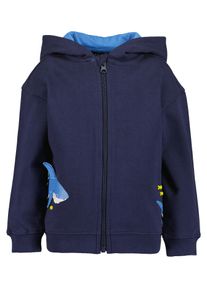 Kapuzensweatjacke Blue Seven, M&auml;dchen, Gr. 116, ultramarin, Sweatware, Obermaterial: 100% Baumwolle, bedruckt, unifarben, Basic normal, Rundhals, Rippb&uuml;ndchen, Sweatjacken Kapuzensweatjacke