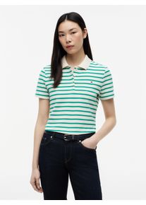 Poloshirt Tommy Hilfiger "1985 Slim Fit Pique Premium", Herren, Gr. XS (34), breton stripe calico, courtside, Piqu&eacute;, Obermaterial: 96% Baumwolle, 4% Elasthan, gestreift, slim fit h&uuml;ftlang, Rundhals, abgesteppt, Shirts Poloshirt, mit Logostickerei, Seitenschlitze