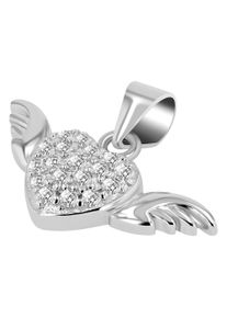 Adelia&acute;s Herzanh&auml;nger ADELIA&acute;S "Damen Anh&auml;nger &iquest; Fl&uuml;gel Herzanh&auml;nger aus 925 Silber mit Zirkonia", silber, Schmuckanh&auml;nger, Damen, Herzanh&auml;nger