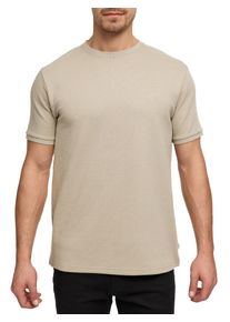 T-Shirt INDICODE "INDover", Damen, Gr. XL, stone, Single Jersey, Obermaterial: 100% Baumwolle, unifarben, regular fit normal, Rundhals, Shirts T-Shirt