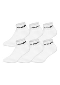 Kurzsocken HUDDLE "Socken HUDDLE 6pk Quarter Socks 6er Pack", Damen, Gr. 43-46, wei&szlig;, Obermaterial: 81% Polyester PES. 17% Baumwolle CO. 2% Elasthan EL., Socken Kurzsocken