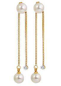 Adelia&acute;s Paar Ohrstecker ADELIA&acute;S "Damen Ohrringe &iquest; Ohrstecker aus Edelstahl mit Perle", gold, Ohrringe, Damen, Edelstahl, Paar Ohrstecker
