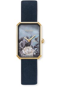 Quarzuhr Engelsrufer "Flower", dunkelblau, Armbanduhren, Damen, Quarzuhr, Armbanduhr, Damenuhr, Lederarmband, analog