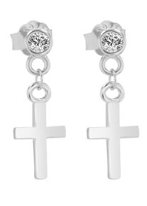 Adelia&acute;s Kreuzanh&auml;nger ADELIA&acute;S "Damen Anh&auml;nger &iquest; Kreuz Kreuzanh&auml;nger aus 925 Silber mit Zirkonia", silber, Schmuckanh&auml;nger, Damen, Kreuzanh&auml;nger