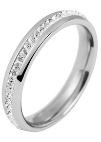 Adelia&acute;s Fingerring ADELIA&acute;S "Damen Ring aus Edelstahl mit Strass Steinchen" Gr. 60, silber, Fingerringe, Damen, 60, Edelstahl, Fingerring