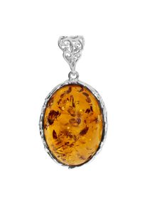 Kettenanh&auml;nger OSTSEE-SCHMUCK "OSTSEE-SCHMUCK Anh&auml;nger Clara Anh&auml;nger Clara", wei&szlig; (wei&szlig;, neutral), Schmuckanh&auml;nger, Damen, 40x20mm, Silber 925 (Sterlingsilber), 6 g, Kettenanh&auml;nger