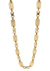 Adelia&acute;s Gliederkette ADELIA&acute;S "Unisex Halskette &iquest; Plattenkette aus Edelstahl 60 cm" Gr. 60, gold, Halsketten, Damen, Edelstahl, Gliederkette