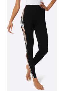 Leggings feel good, Damen, Gr. 52/54, Normalgr&ouml;&szlig;en, schwarz, camel, 95% Viskose, 5% Elasthan, bedruckt, gemustert, mehrfarbig, unifarben, Hosen Leggings