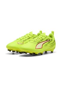 Fu&szlig;ballschuh Puma "ULTRA 6 PLAY FG/AG JR", Kinder, Gr. 33, gelb alert, Puma schwarz, glowing rot, lime squeeze, Synthetik, Schuhe Fu&szlig;ballschuh, f&uuml;r Rasen- und Kunstrasenpl&auml;tze, f&uuml;r Jugendliche