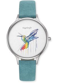 Quarzuhr Engelsrufer "Paradise Colibri", mint, t&uuml;rkis, Armbanduhren, Damen, Quarzuhr, Armbanduhr, Damenuhr, Lederarmband, analog