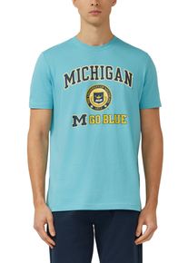 T-Shirt s.Oliver, Damen, Gr. XL, sea glass, Single Jersey, Obermaterial: 100% Baumwolle, gerade h&uuml;ftbedeckend, Rundhals, Shirts T-Shirt, mit plakativem Druck