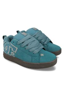 Skateschuh DC Shoes "Court Graffik", Herren, Gr. 9(42), teal, gum, Obermaterial:Obermaterial: Leder (Kuh) / Futter: Textil / Au&szlig;ensohle: Gummi;, Schuhe Skateschuh