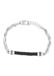 Adelia&acute;s Armband ADELIA&acute;S "Herren Armband aus Edelstahl 21+3 cm" Gr. 24, schwarz, Armb&auml;nder, Herren, Edelstahl, Armband