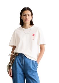 Marc O'Polo T-Shirt MARC O'POLO DENIM, Damen, Gr. M, silky wei&szlig;, Jersey, Obermaterial: 100% Baumwolle, Rundhals, Shirts T-Shirt, relaxed aus Basic Single Jersey