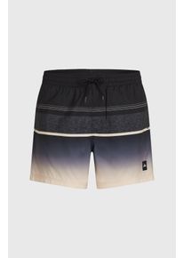 O`Neill Badeshorts O'NEILL "O'NEILL GRADIENT 15'' SWIMSHORTS", Herren, Gr. S (48), N-Gr, schwarz out, Obermaterial: 100% Polyester, Badehosen Badeshorts, mit elastischem Bund und Kordelzug, mit Mesh-Innenhose