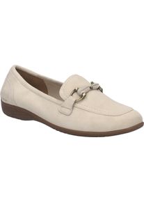 Slipper Josef Seibel "Fenja 34", Damen, Gr. 42, beige, Leder, Schuhe Slipper, Schlupfschuh, Businessschuh, Komfortschuh in Weite G (=weit)
