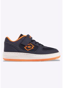 Sneaker Lotto, M&auml;dchen, Gr. 35, orange (navy, fr.orange), Synthetik, Textil, Schuhe Sneaker