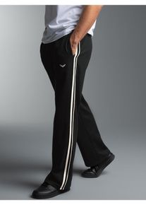 Jerseyhose TRIGEMA "TRIGEMA Jogginghose mit weitem Bein", Herren, Gr. L, Normalgr&ouml;&szlig;en, wei&szlig;, neutral, Sweatware, 70% Baumwolle, 30% Polyester, Basic, Hosen Jerseyhose