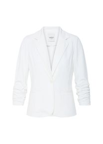 Jackenblazer oxmo "Jackenblazer OXNTanja", Damen, Gr. XS, cloud dancer, Obermaterial: 71% Polyester PES. 26% Viskose CV. 3% Elasthan EL., Blazer Jackenblazer