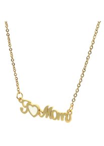 Adelia&acute;s Gliederkette ADELIA&acute;S "Damen Halskette aus Edelstahl mit Perlmutt 43 cm" Gr. 43, gold, Halsketten, Damen, Edelstahl, Gliederkette