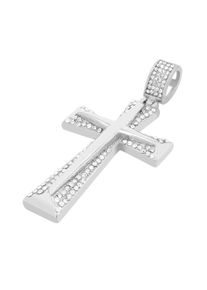 Adelia&acute;s Kettenanh&auml;nger ADELIA&acute;S "Unisex Anh&auml;nger &iquest; Kreuzanh&auml;nger aus Edelstahl mit Strass Steinchen", silber, Schmuckanh&auml;nger, Damen, Edelstahl, Kettenanh&auml;nger