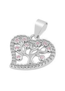 Adelia&acute;s Herzanh&auml;nger ADELIA&acute;S "Damen Anh&auml;nger &iquest; Herzanh&auml;nger aus 925 Silber mit Zirkonia", silber, Schmuckanh&auml;nger, Damen, Herzanh&auml;nger