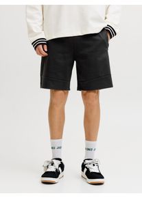 Jack & Jones Sweatshorts JACK & JONES "JPSTGORDON BASE SWEAT SHORTS SRT SN", Damen, Gr. L, N-Gr, schwarz, angeraute Sweatware, Obermaterial: 75% Polyester, 21% Baumwolle, 4% Elasthan, unifarben, kniefrei, Hosen Sweatshorts, Materialmix mit Stretch, regular fit