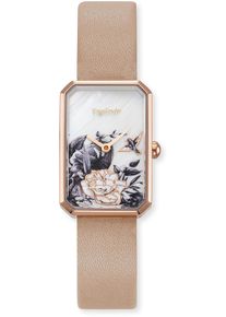 Quarzuhr Engelsrufer "Flower", altrosa, Armbanduhren, Damen, Quarzuhr, Armbanduhr, Damenuhr, Lederarmband, analog