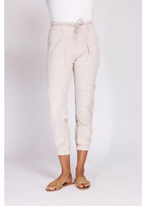 Stoffhose Zhrill "FINNA Cargohose", Herren, Gr. XL, N-Gr, sand, Web, Obermaterial: 67% Baumwolle, 30% Lyocell, 3% Elasthan, unifarben, schmal 3/4-L&auml;nge, Hosen Stoffhose, Sommerhose im Cargo-Style, 3/4-L&auml;nge, Slim Fit